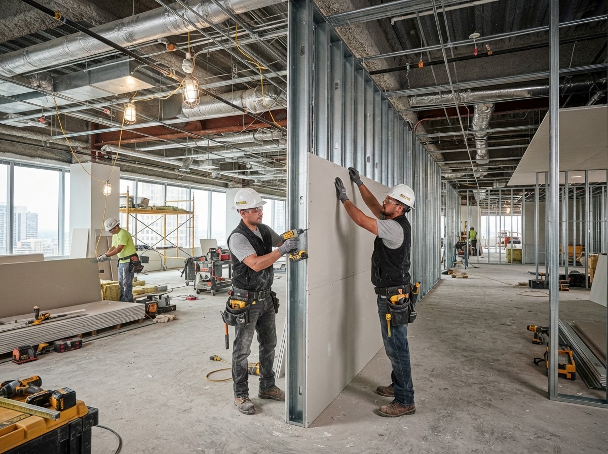 Commercial drywall installation and repair near Waldorf