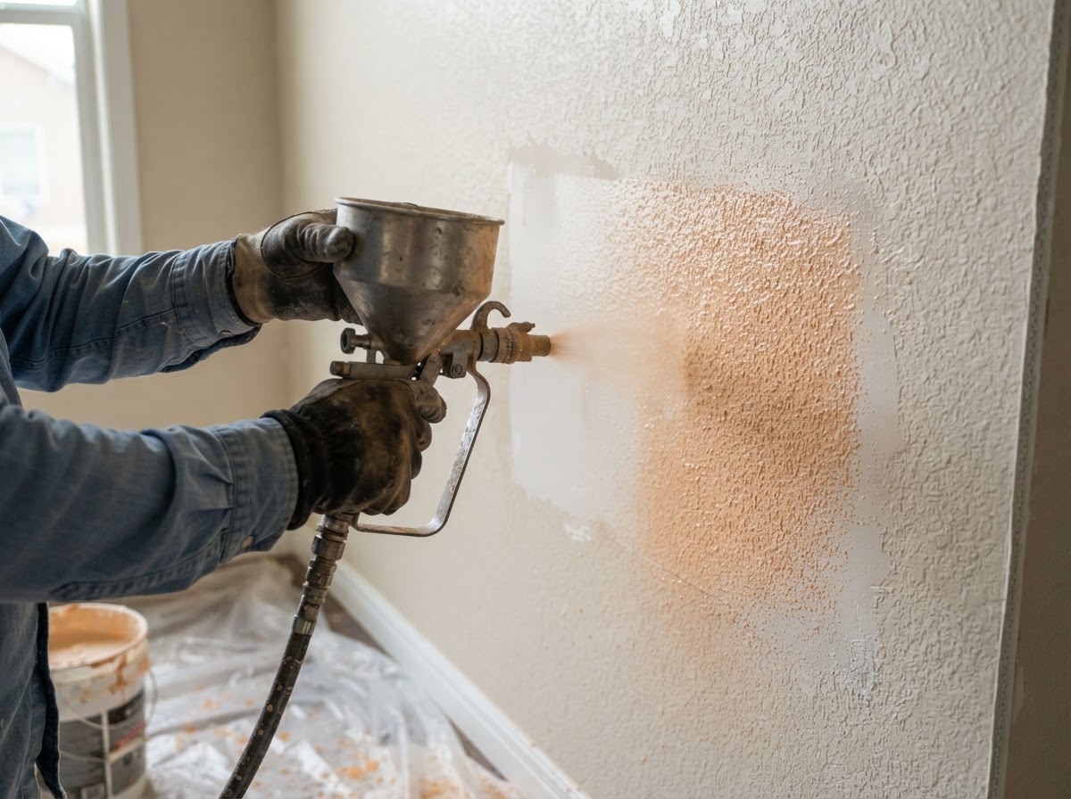 Drywall texture removal and texture matching in Waldorf