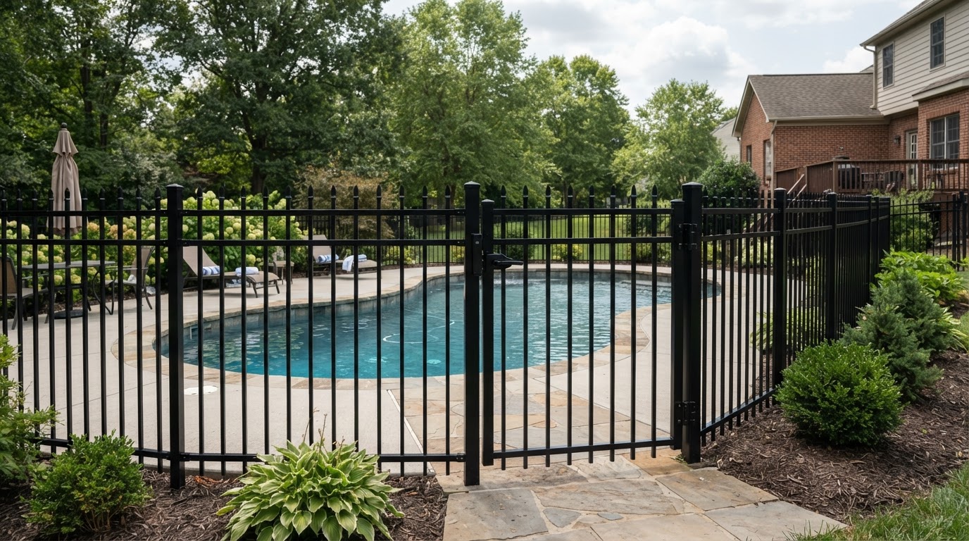 Residential pool fence installation in Bowie, MD