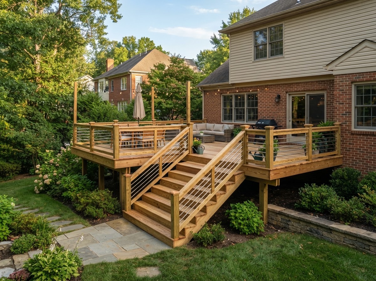 Wood deck builder and wood deck installation in Bowie MD