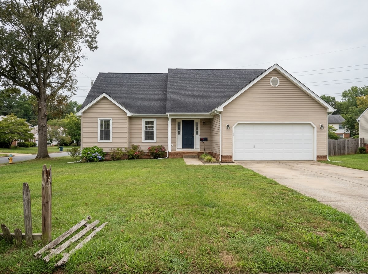 Before wood privacy fence installation in Laurel, Maryland