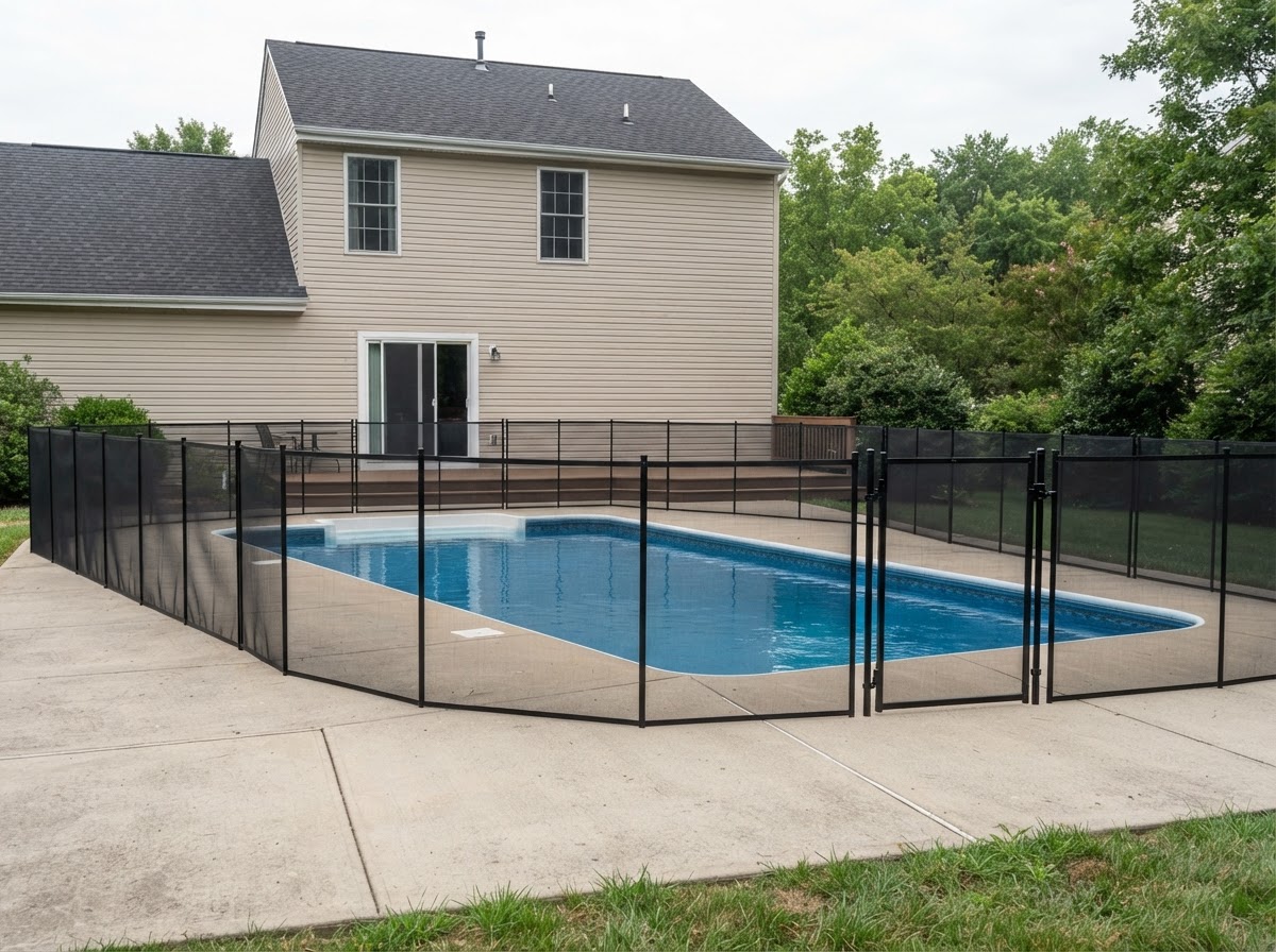 After pool fence installation in Laurel, Maryland