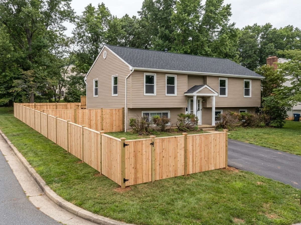 After fence installation in Laurel, Maryland