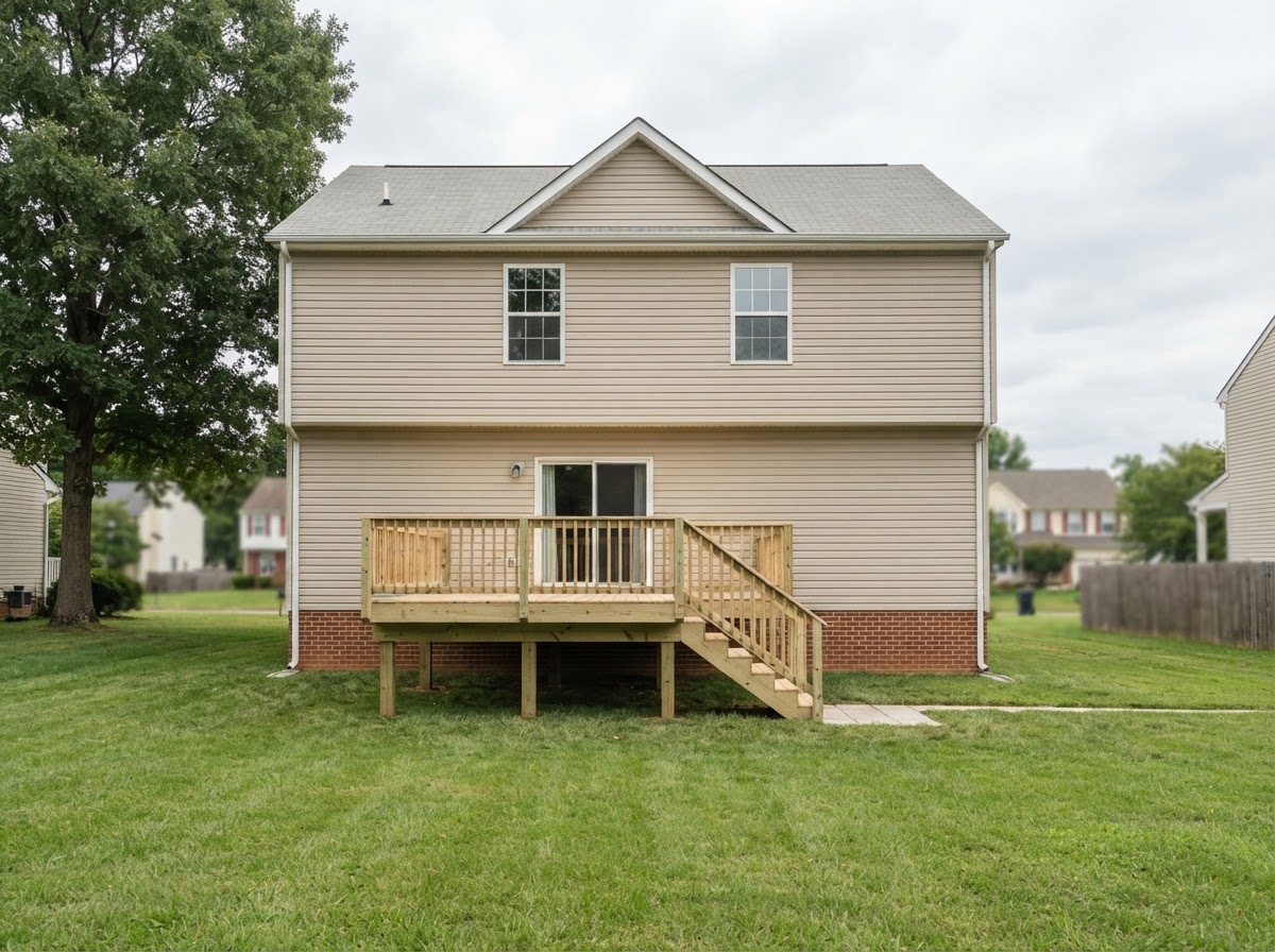 After deck installation near Laurel, Maryland