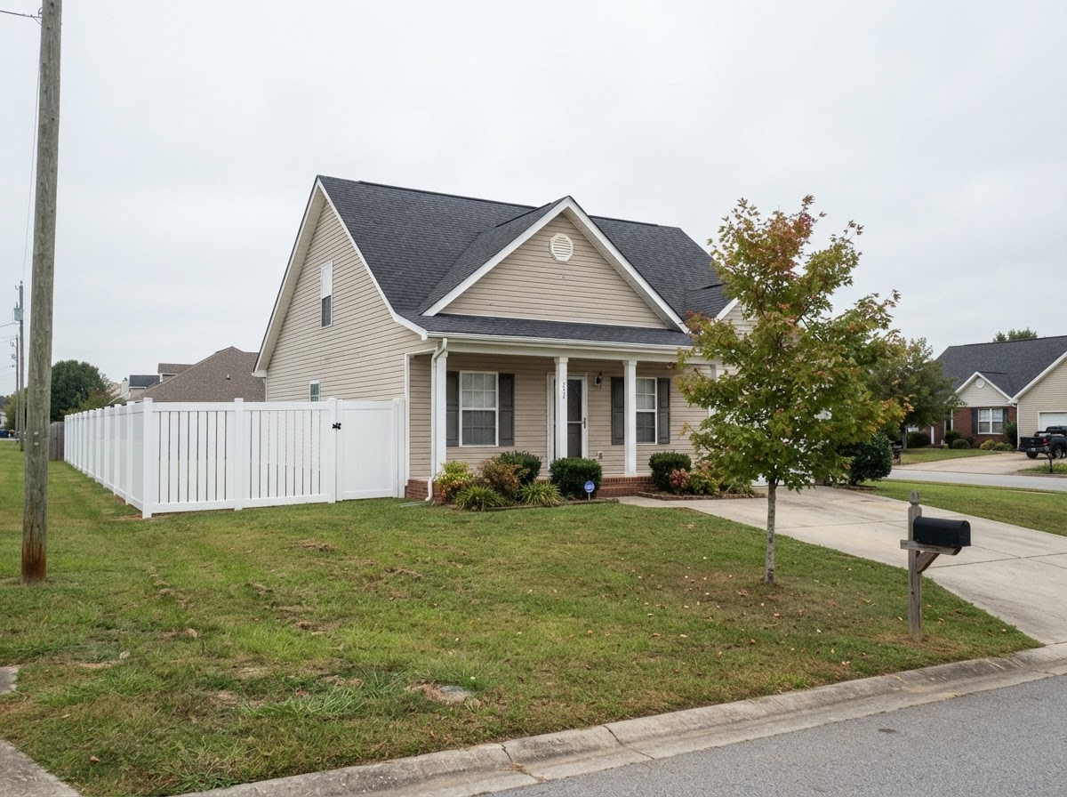 After vinyl fence installation near Laurel, Maryland