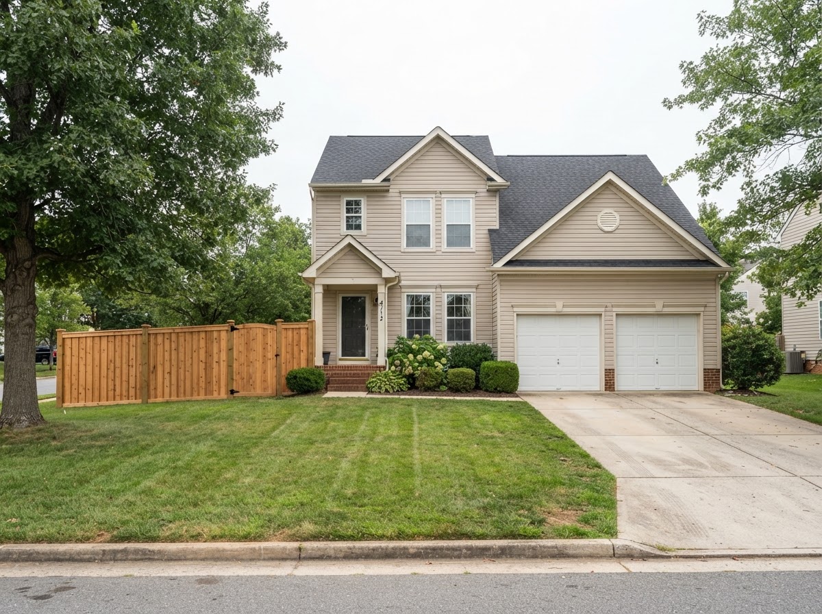 After wood privacy fence installation in Laurel, Maryland