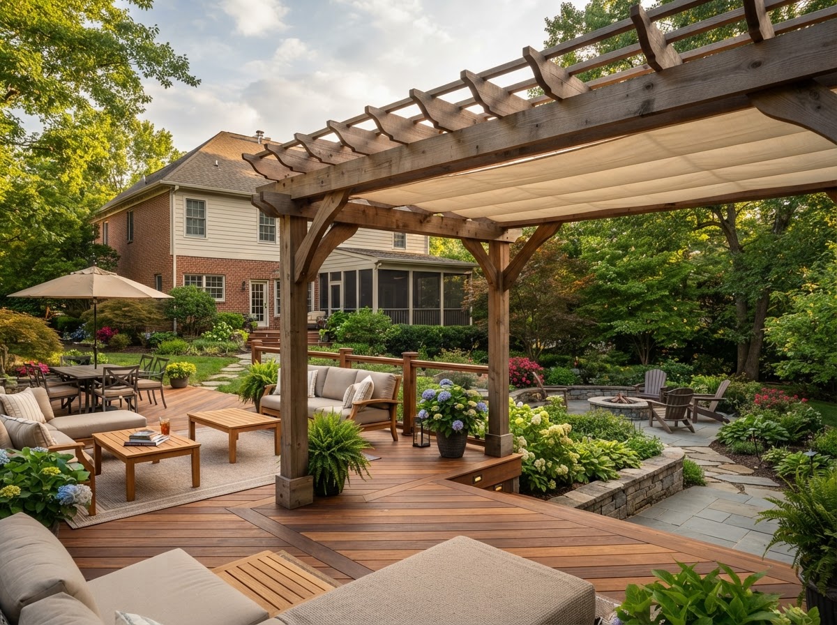 Pergola and outdoor structure construction in Bowie MD