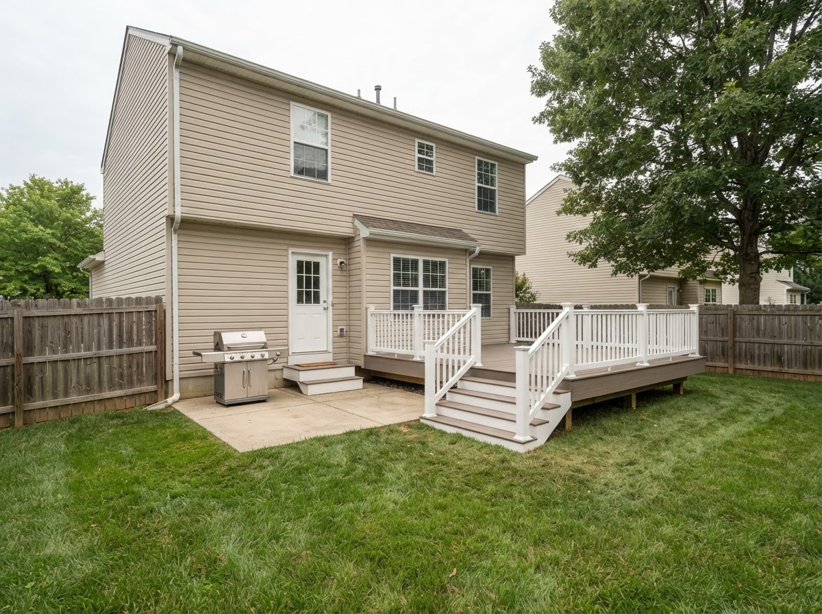 After composite deck installation near Laurel, Maryland