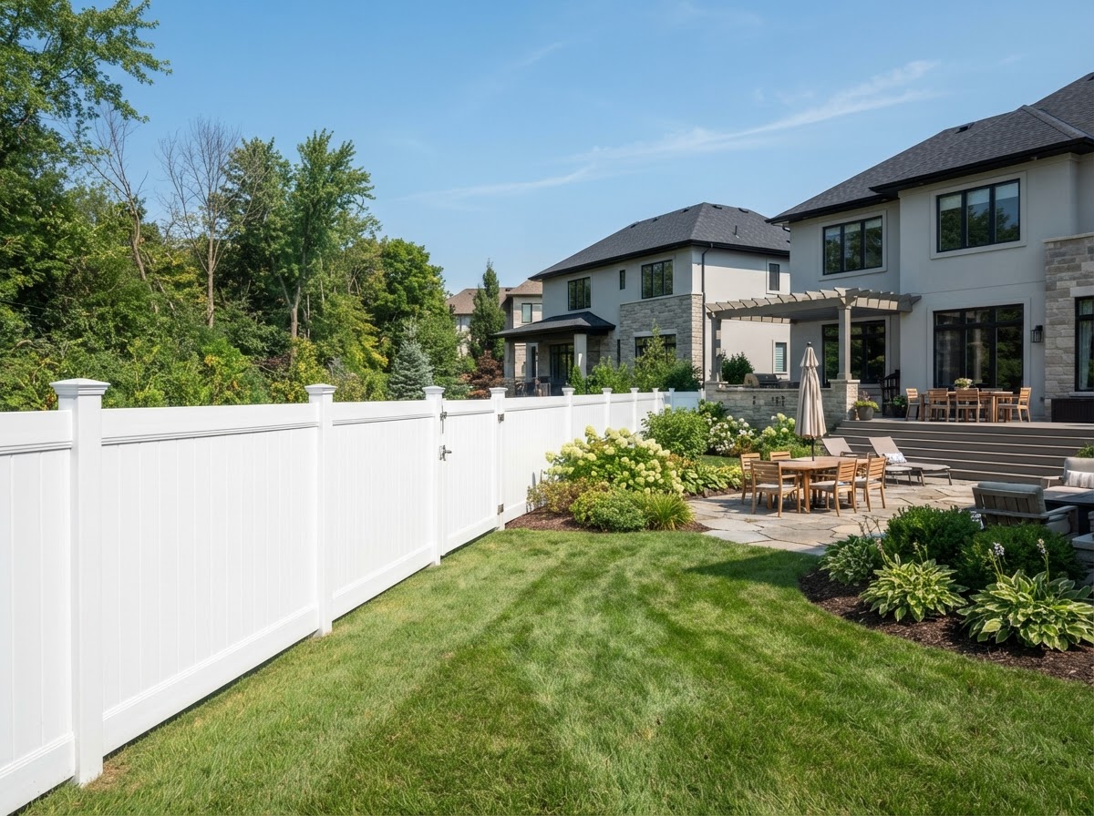 Vinyl fence installation near Bowie MD