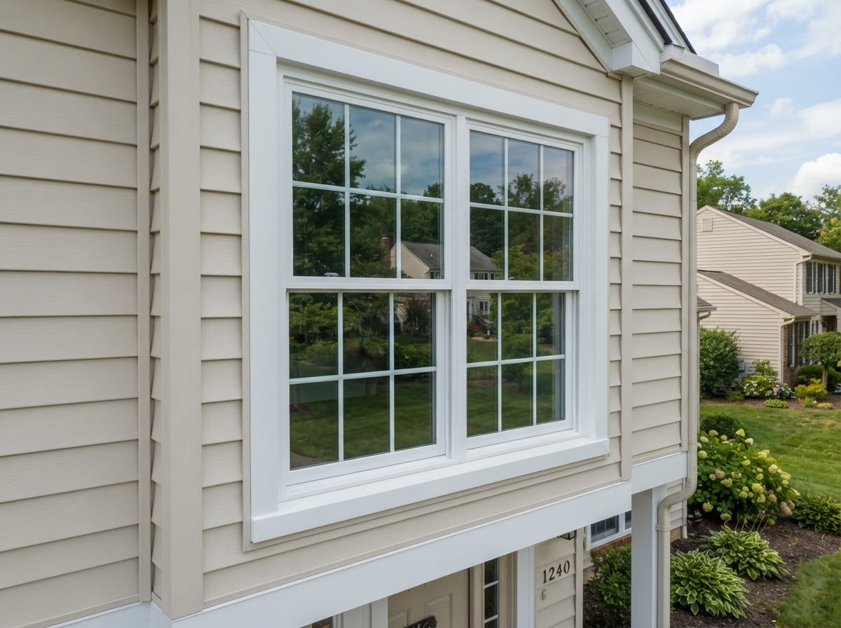 Double-hung window replacement near Bowie, Maryland