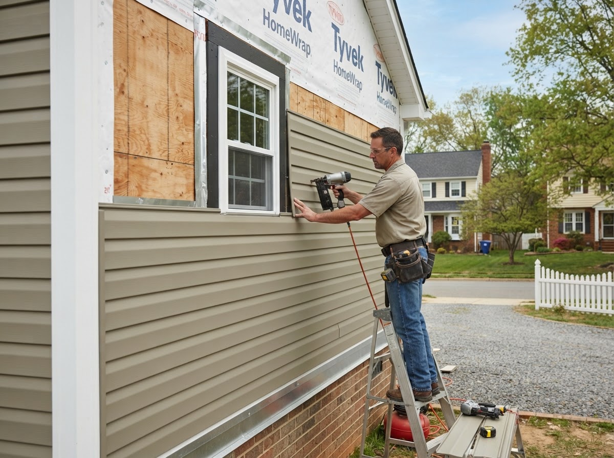 Residential vinyl siding installation in Bowie, MD