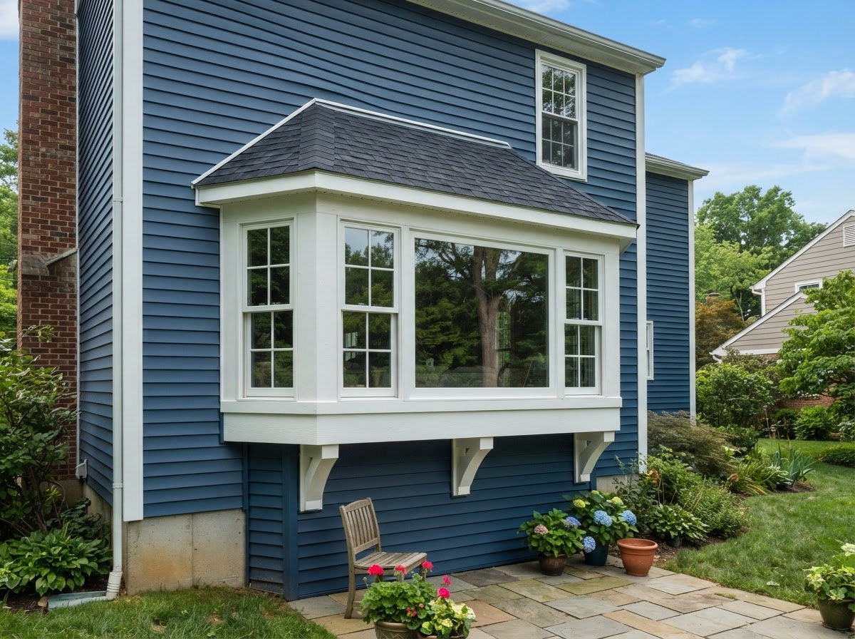 Bay window installation in Bowie, Maryland