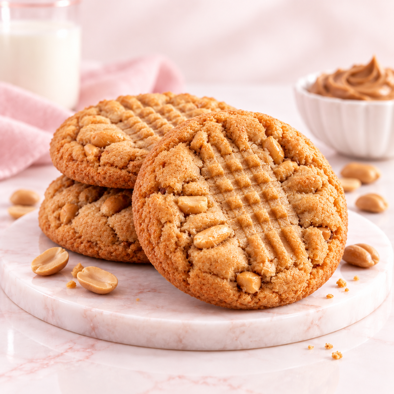 Kiki’s Kookies Peanut Butter Cookies with soft homemade texture