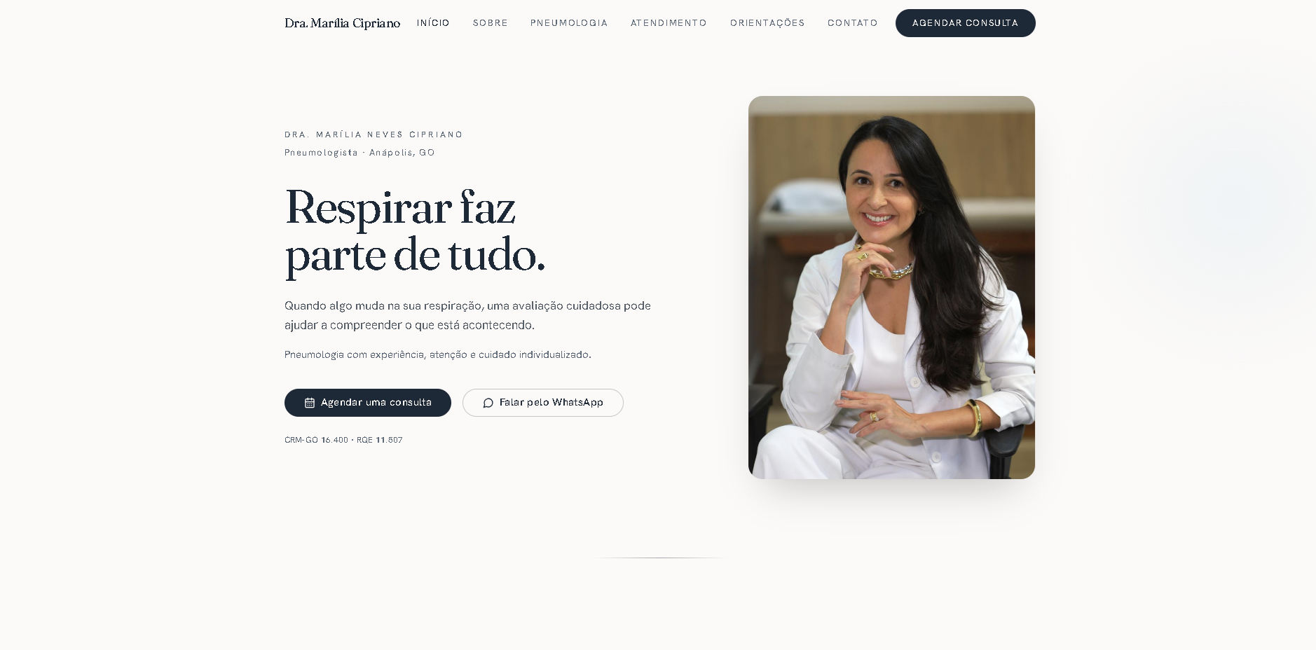 Projeto Dra. Marília Cipriano Pneumologista - Presença Digital Hfio Consultoria