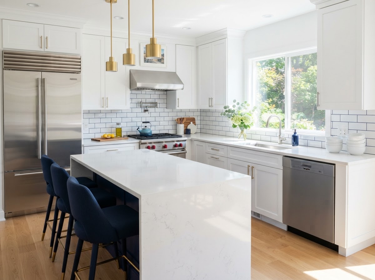 A spotless, freshly cleaned kitchen by MD Cleaning Services