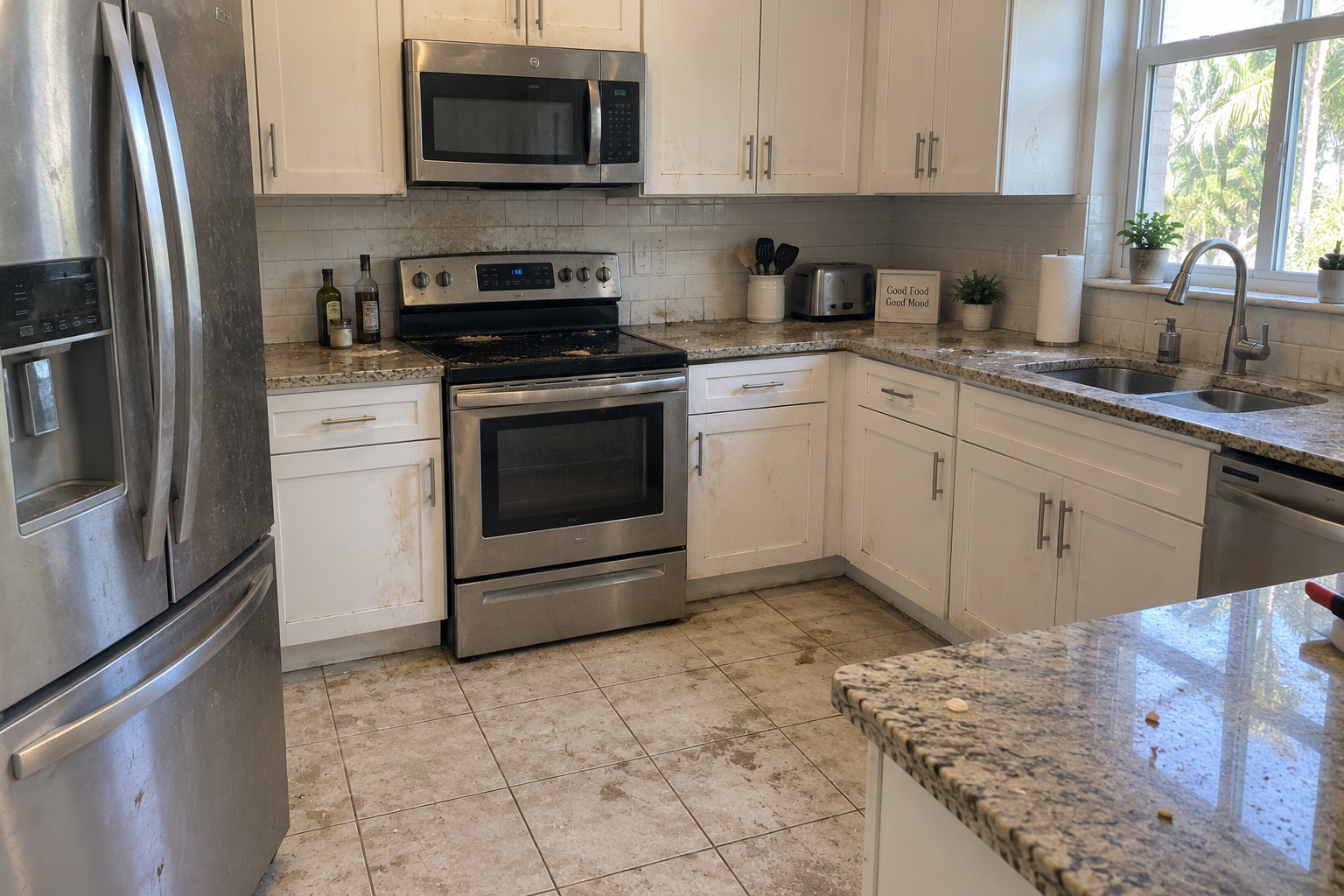 Move-In Cleaning — New Owner's Kitchen — before