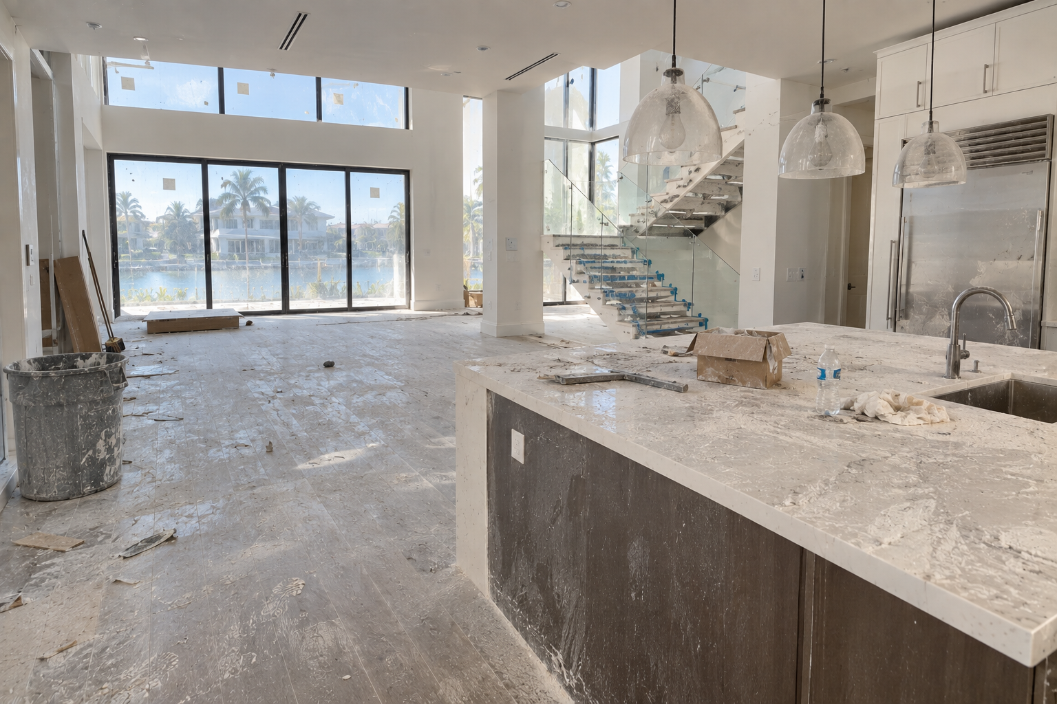 Post-Construction Cleaning — New Build Home — before