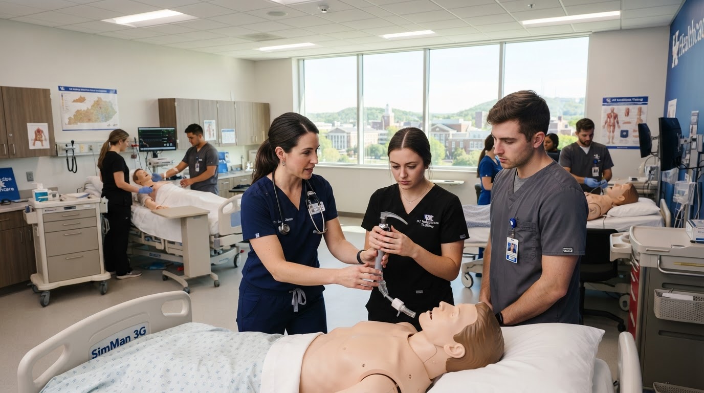 Healthcare training classroom students