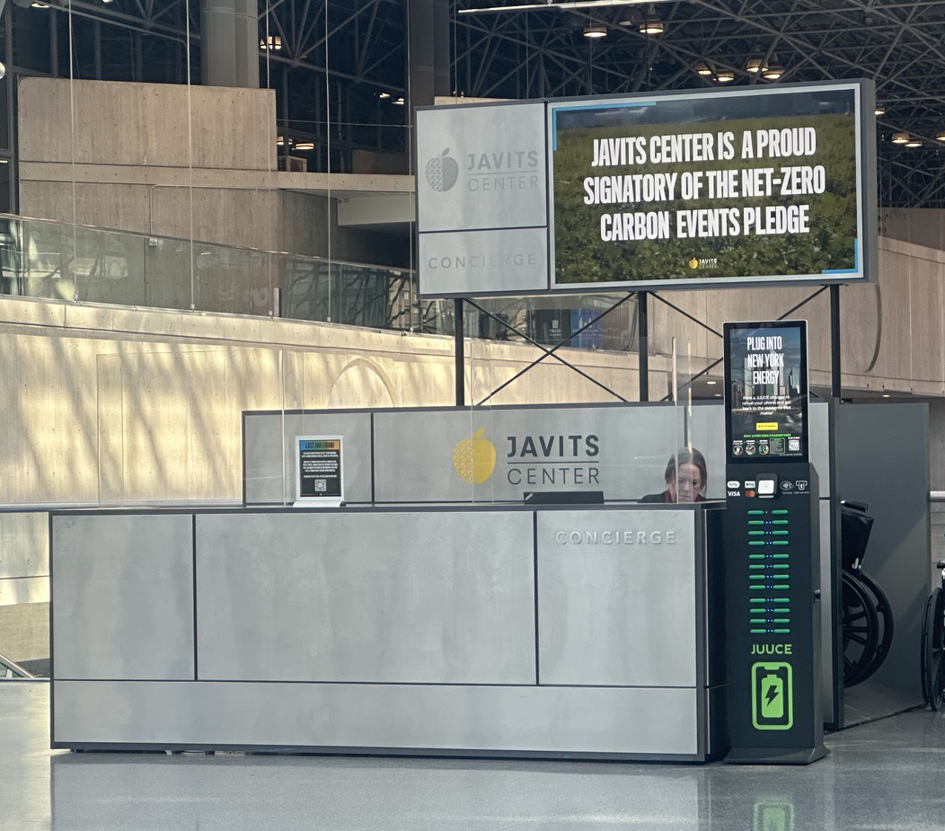 Technology-partner charging station deployment at the Javits Center
