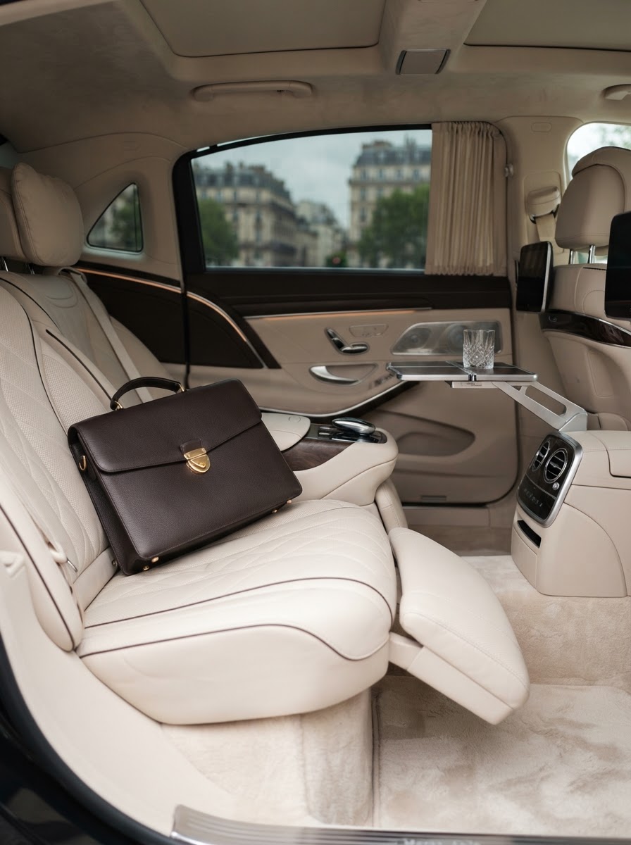 Refined interior comfort of an executive vehicle rear seat