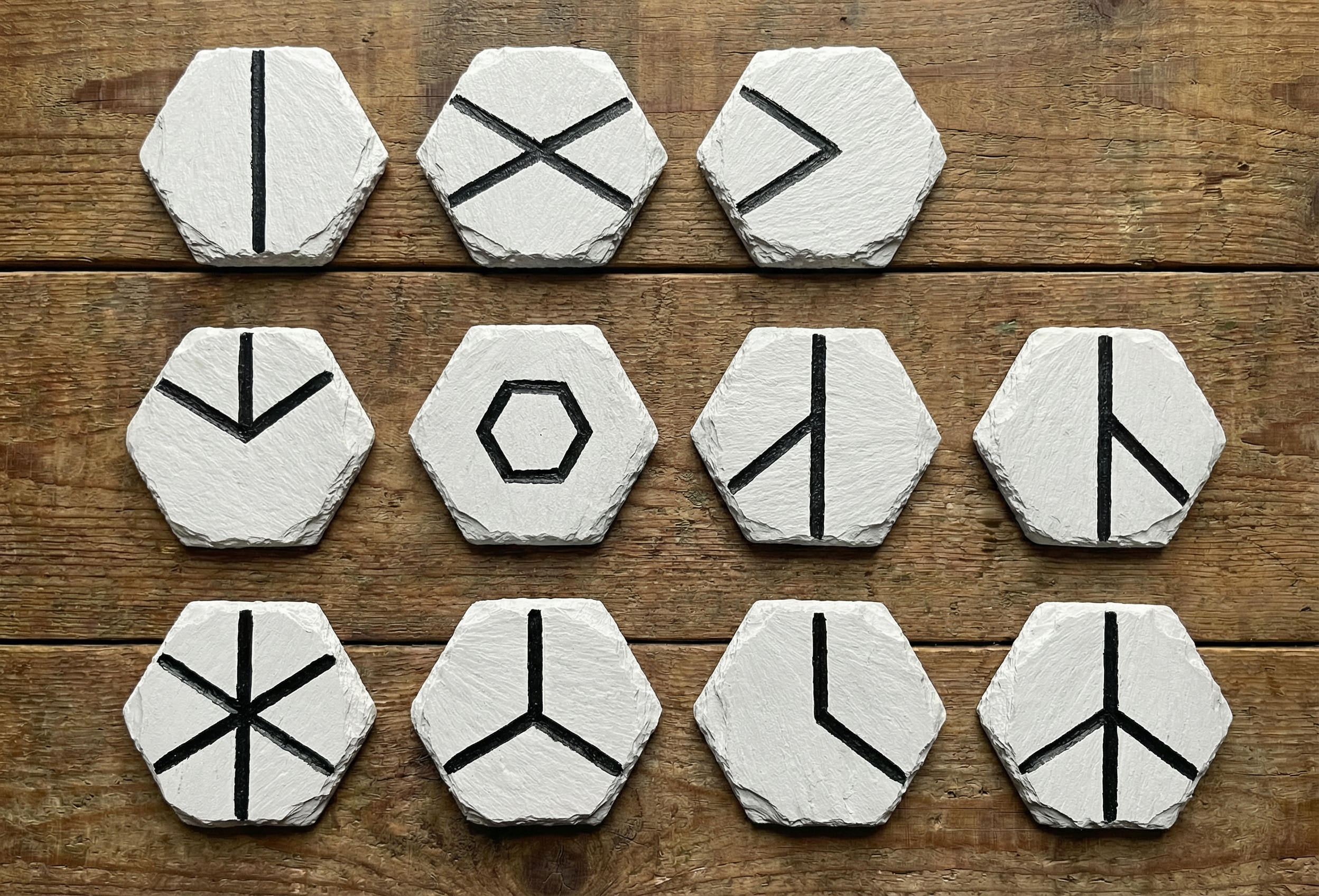 White tile set