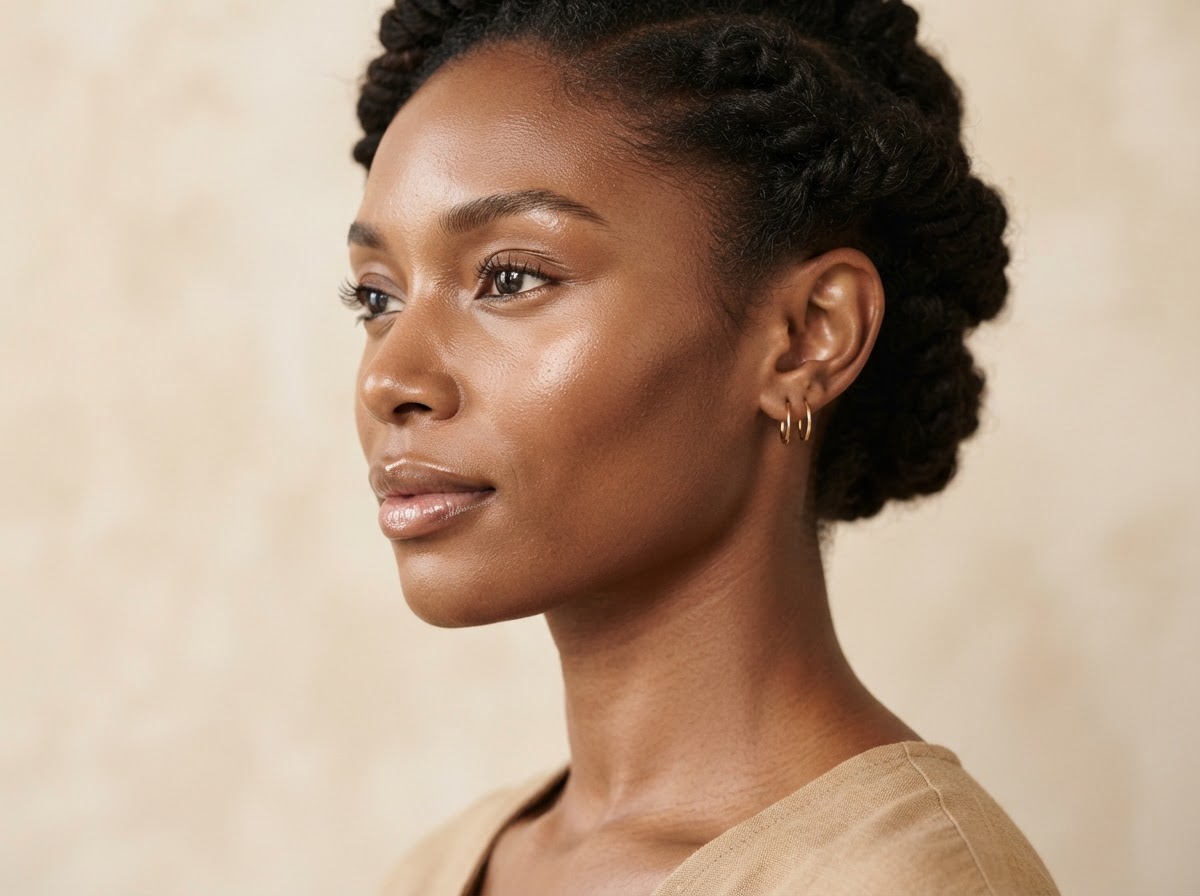 Radiant healthy skin following professional facial care