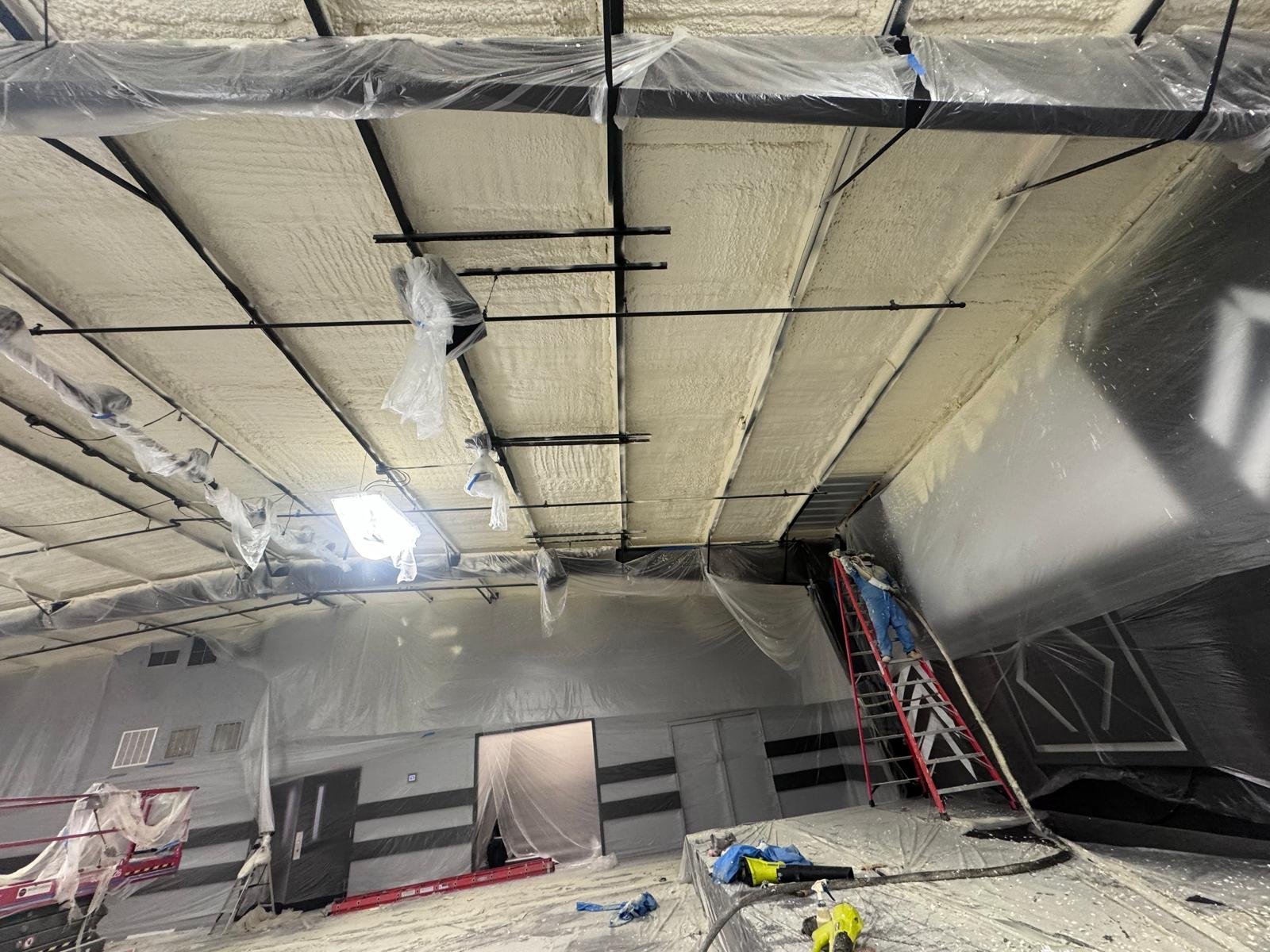 Warehouse spray foam coverage