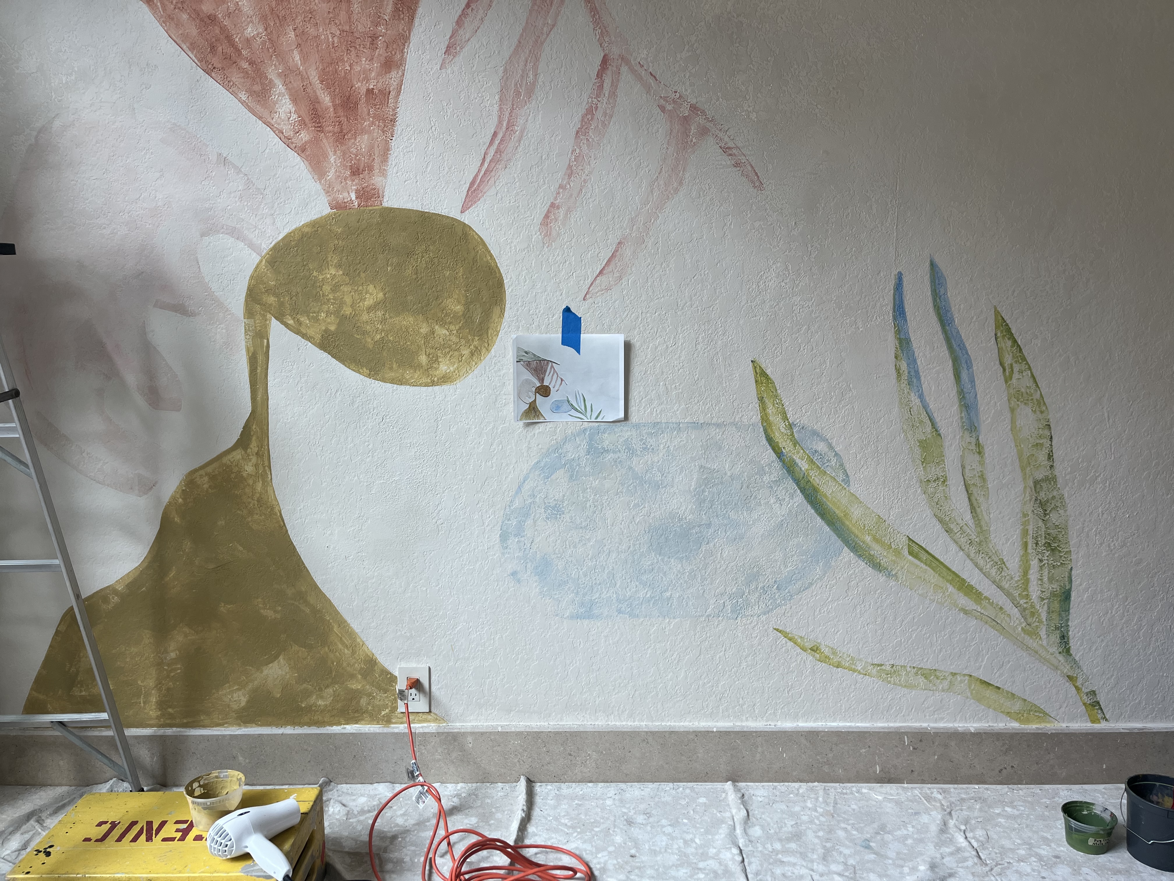 MURAL — Right wall detail showing texture and variation in color density