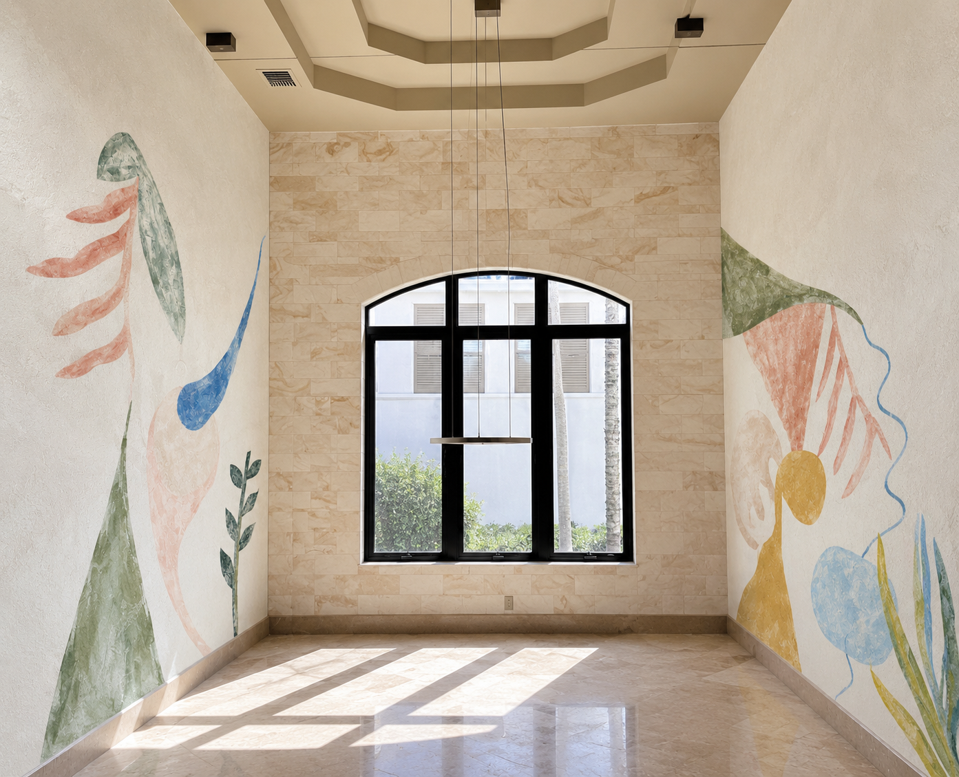 MURAL — Architecture as Canvas, full view of room and opposing walls