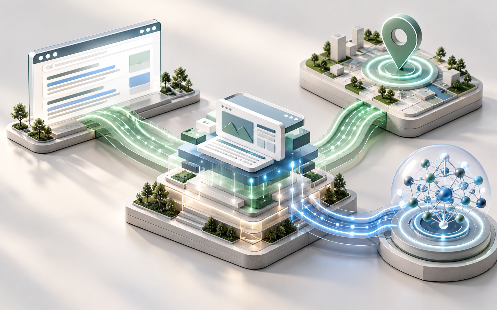 SEO, local search, and AI search framework