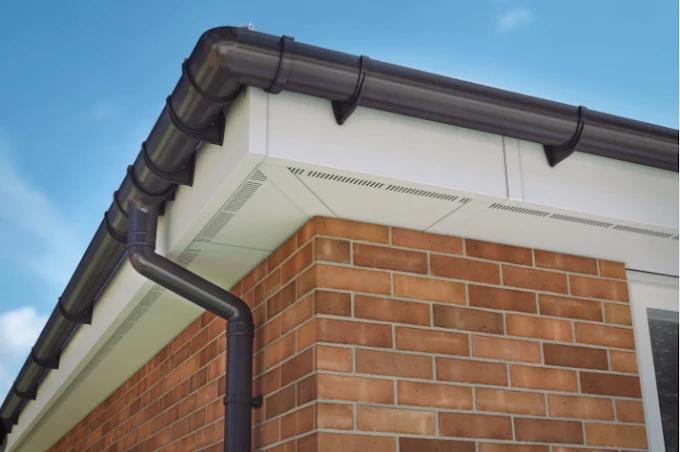 UPVC fascias, vented soffits and durable corner guttering system