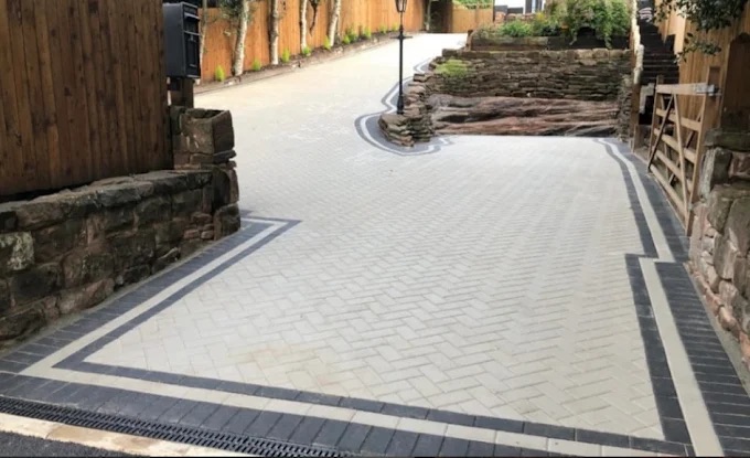Completed driveway in Warminster