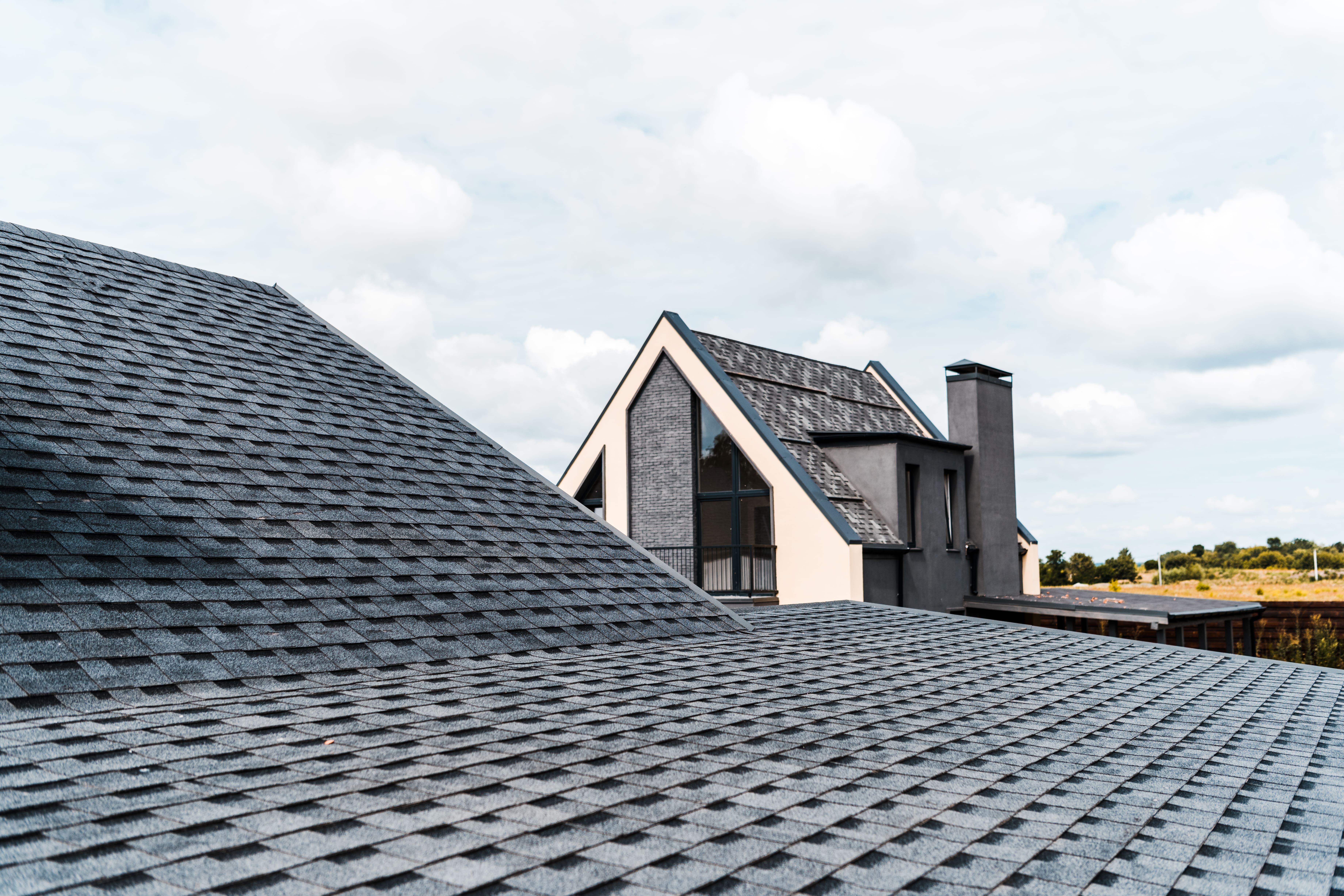 Detailed roof shingles and pitch repair finish