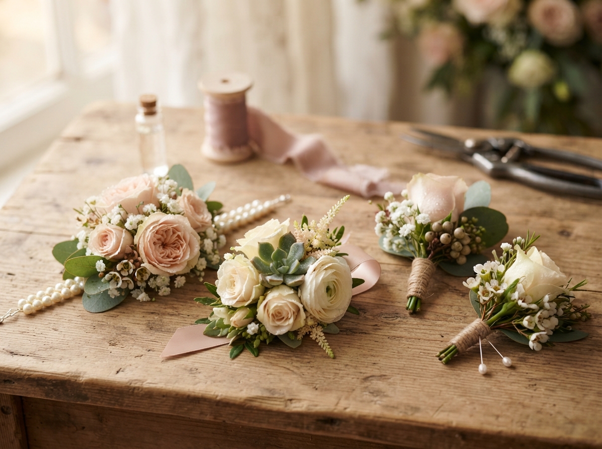 fresh flower prom corsage and boutonniere near me