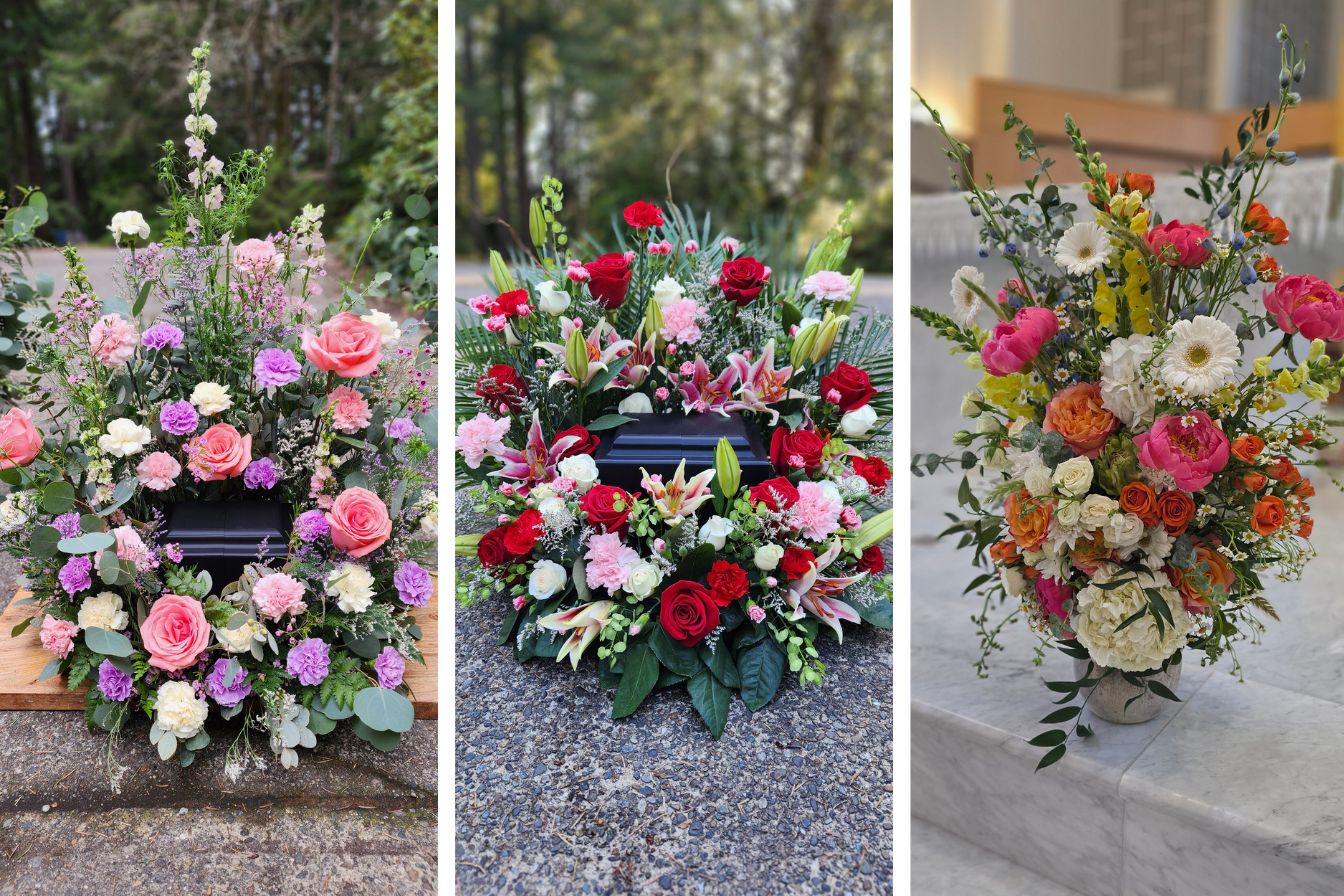 funeral flower arrangements and sympathy florals near Tacoma
