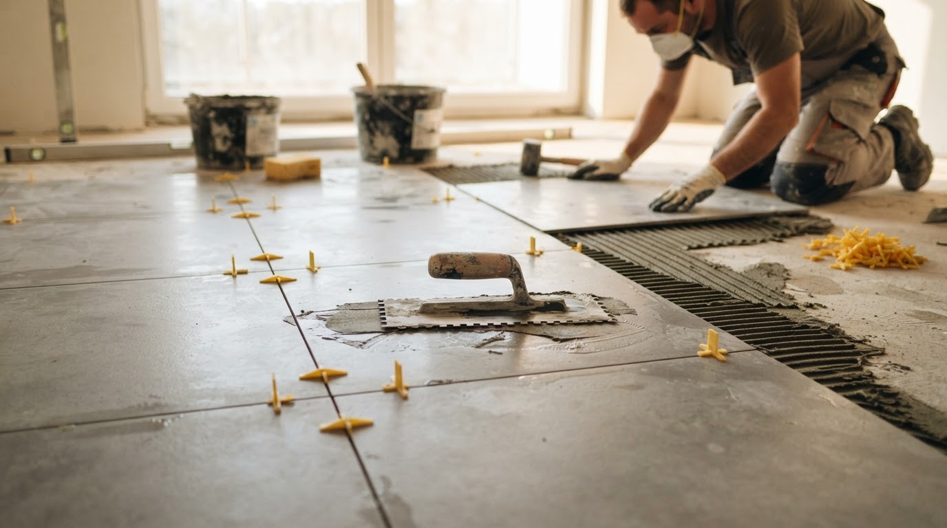 Tile installation process explained | Desert Gold Home Services