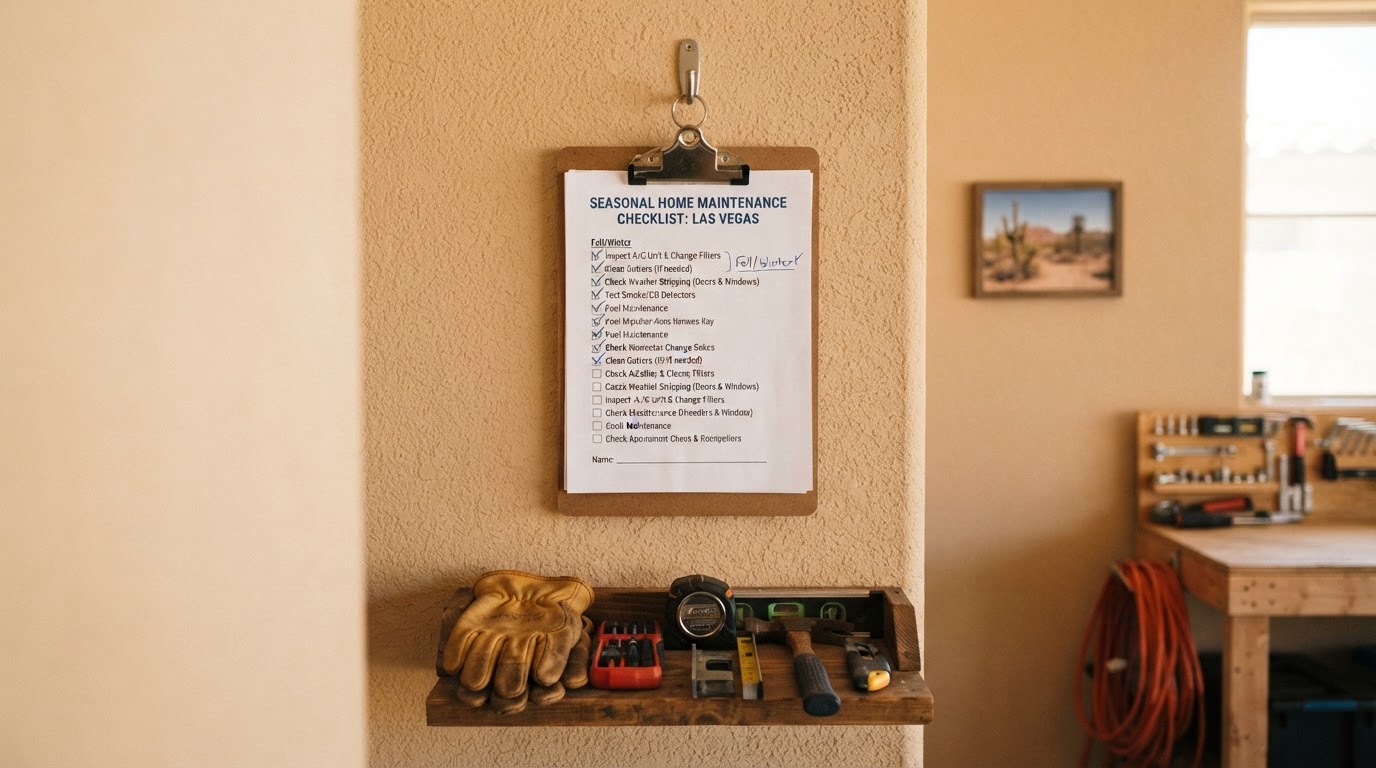 Seasonal home maintenance checklist for Las Vegas homes | Desert Gold Home Services