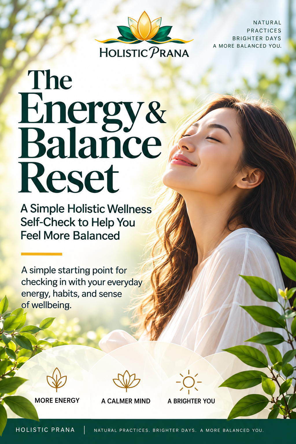 The Energy & Balance Reset — Holistic Prana Health Reset Checklist Cover