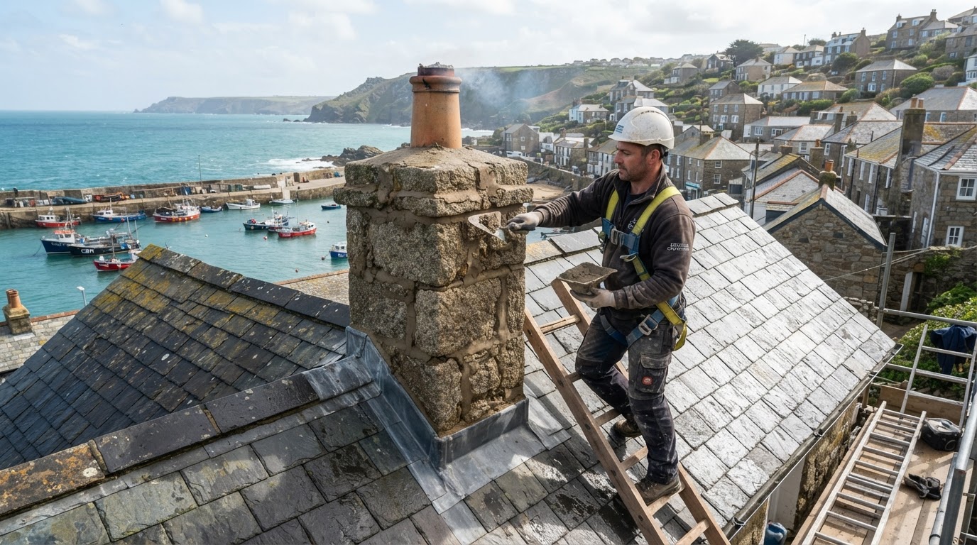Chimney Repointing example work by Master RoofCare