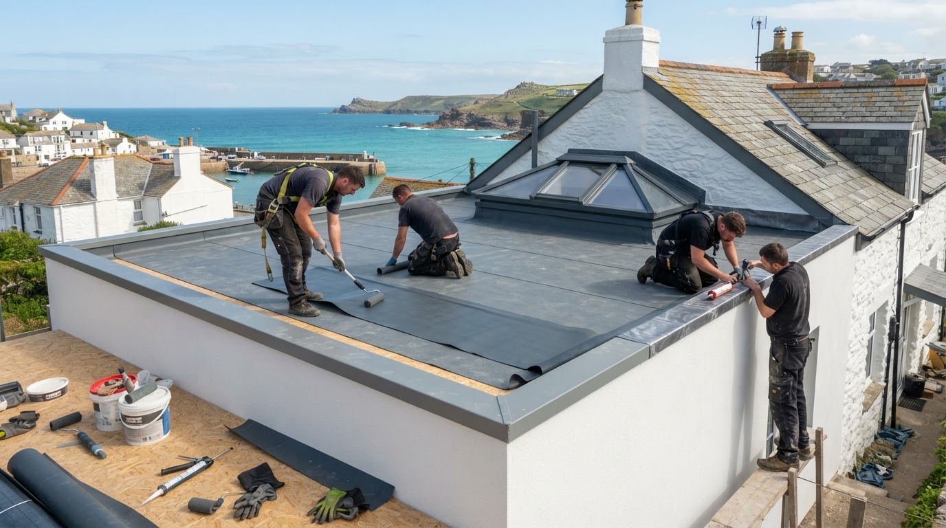 Flat Roofing example work by Master RoofCare