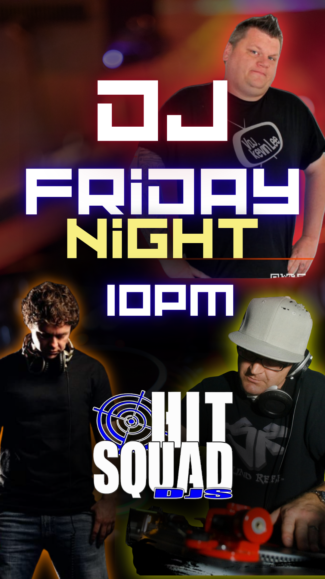 Wildhorse Bar & Grill DJ Friday Night 10 PM flyer featuring Hit Squad DJs.
