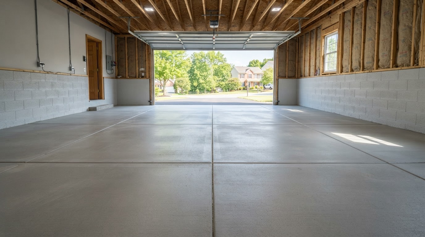 Concrete Garage Slab by Waldorf Concrete in Waldorf, MD