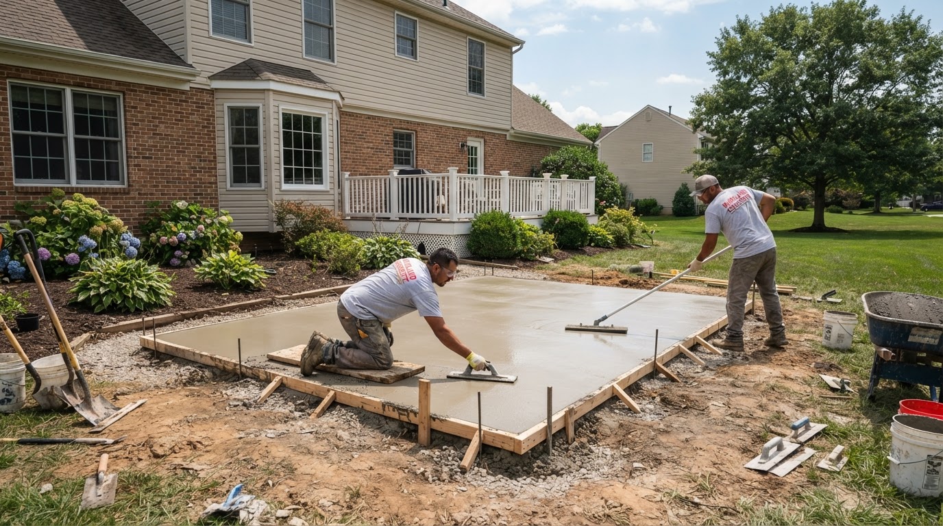 Small Concrete Slab by Waldorf Concrete in Waldorf, MD