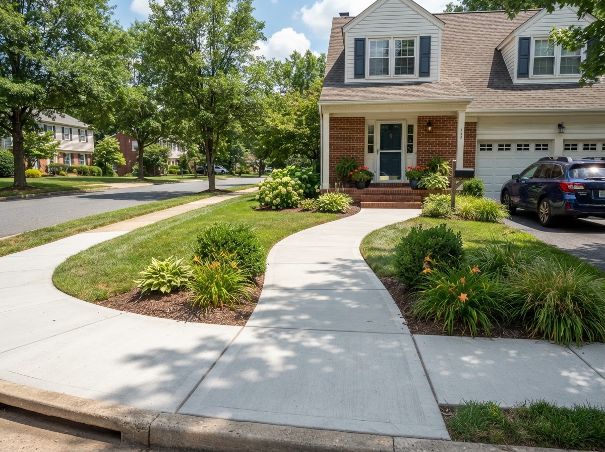 Concrete Sidewalk & Walkway by Waldorf Concrete in Waldorf, MD