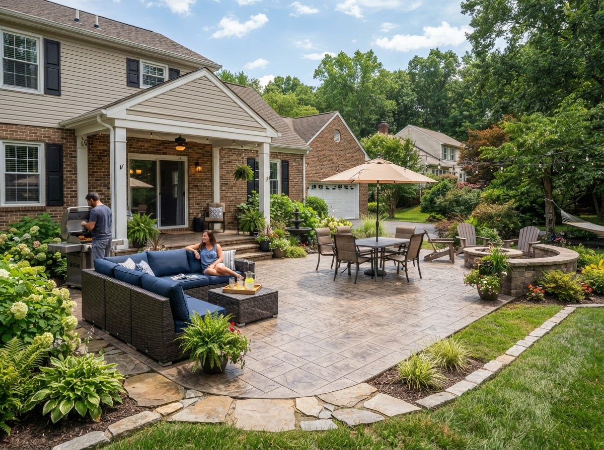 Concrete Patio Installation by Waldorf Concrete in Waldorf, MD