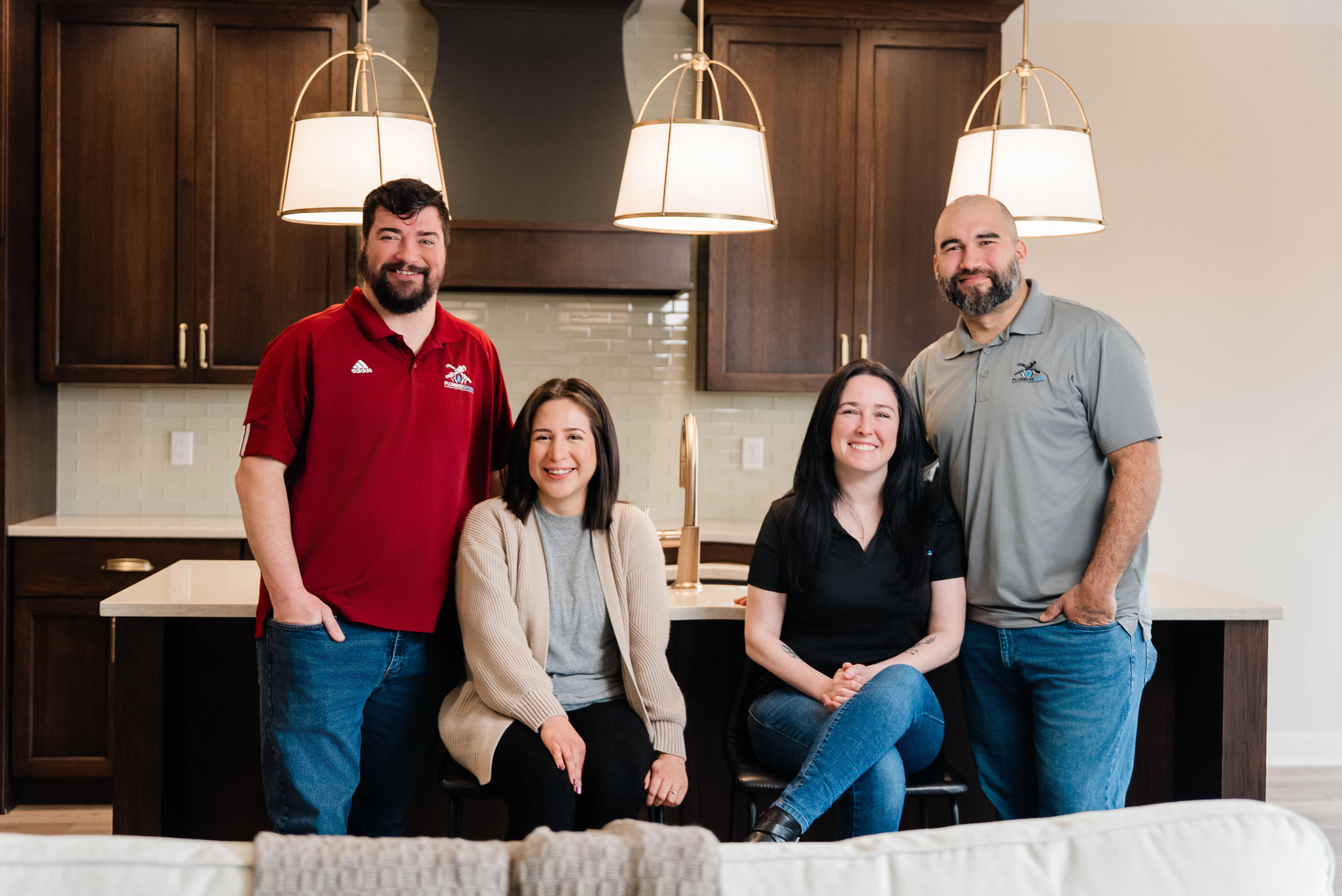 The Plumbers Plus team: Matt, Kass, Kacie and Mike