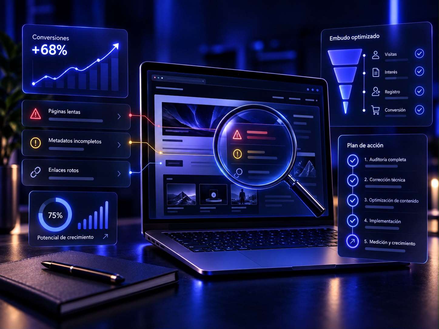 Auditoría Estratégica — Diagnóstico profundo de conversiones y sistemas