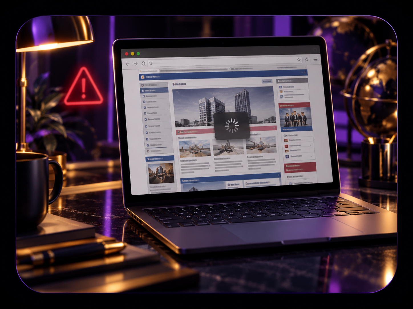 Página web desactualizada