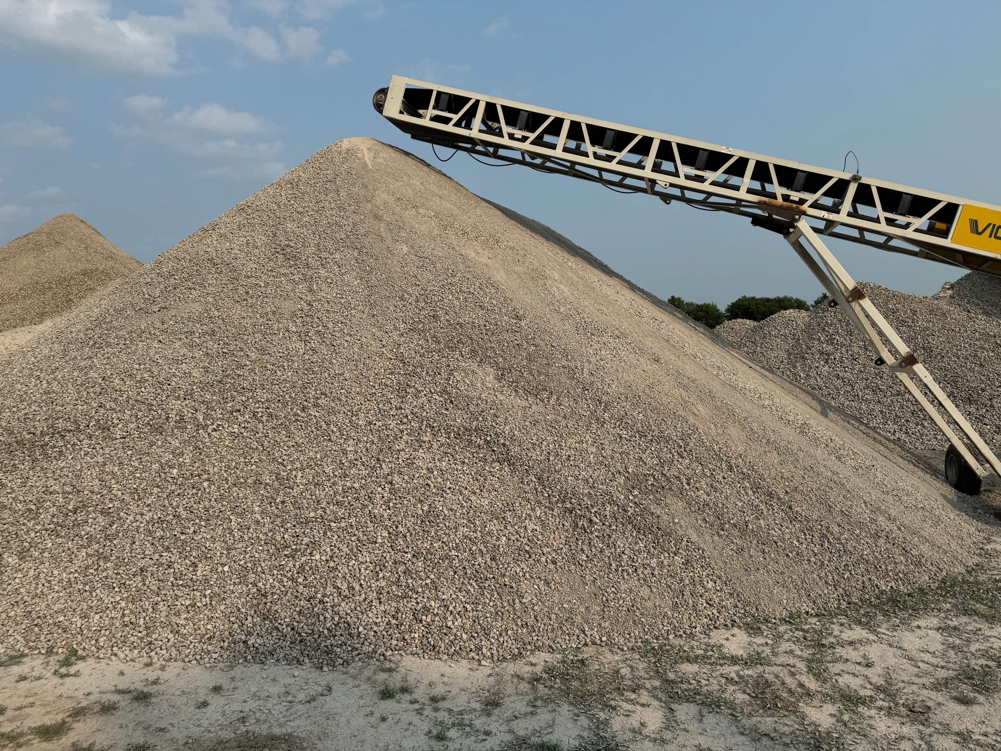 Recycled material stockpiles