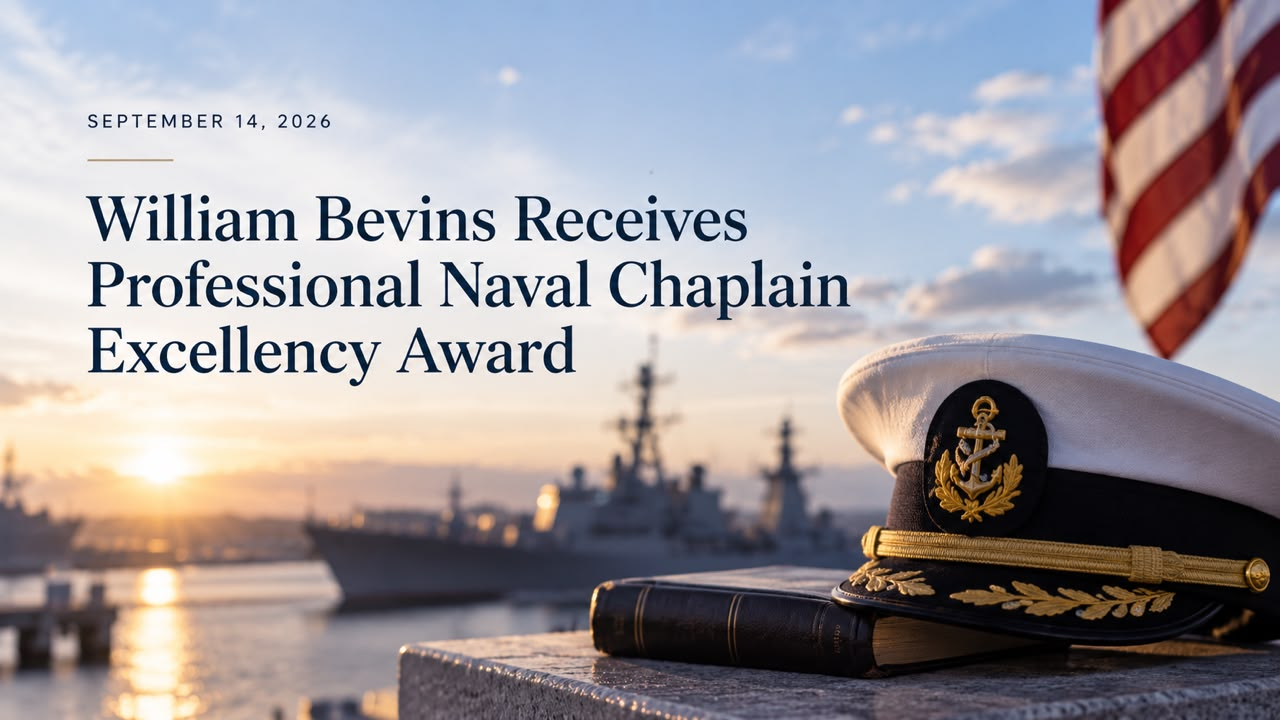 William Bevins Receives Professional Naval Chaplain Excellency Award